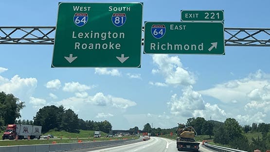 interstate 64 81 richmond lexington roanoke staunton