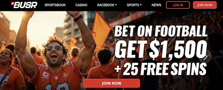 BUSR has everything college football fans need, free bets, great odds and live streaming options. Cash in on $1500 in free bets at BUSR todayx