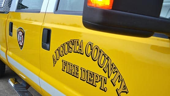 augusta county fire department emergency accident truck