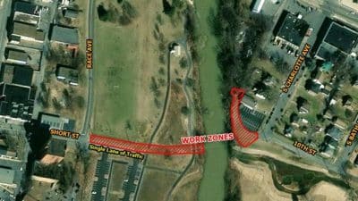 columbia gas work zones short street