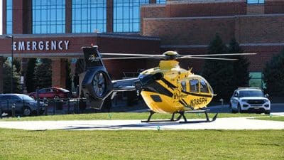 helicopter life support ambulance accident augusta health