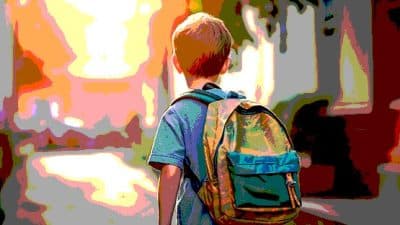 school student child bookbag