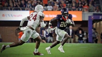 uva football xavier brown running