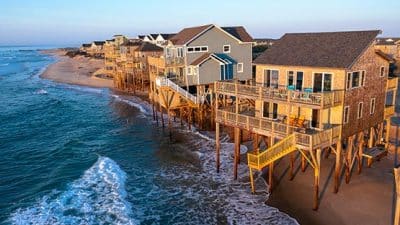 Buxton North Carolina Outer Banks high tide