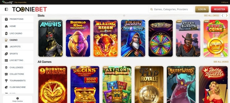 ToonieBet - top rated Canadian online casino site