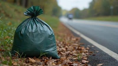 trash litter road