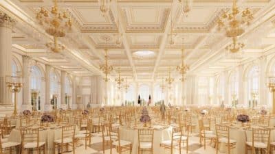 white house ballroom interior rendering