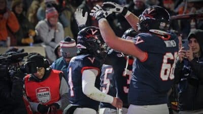 uva football chandler morris celebration
