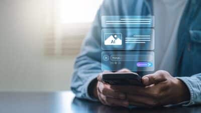 AI prompt business chatbot cell phone