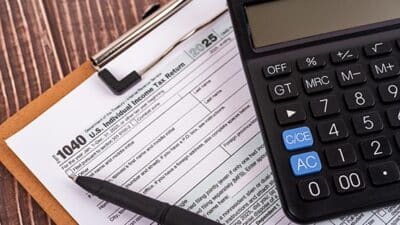 IRS income tax return folder form