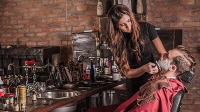 barber chair shave