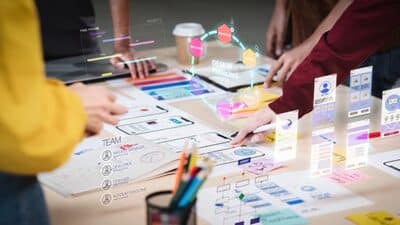 design ux developer ui brainstorming mobile app interface
