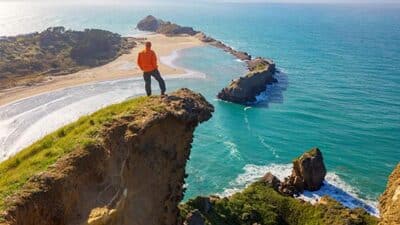 travel New Zealand coast hike hiker