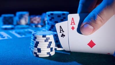 poker hand cards casino chips