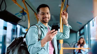 public transportation mobile phone entertainment pinco travel