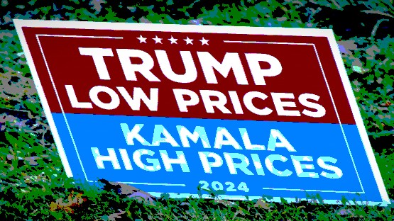 trump low prices yard sign