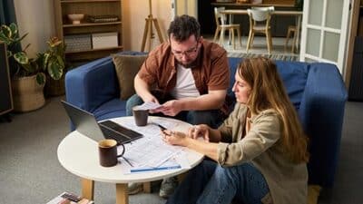family couple financial stress budget budgeting