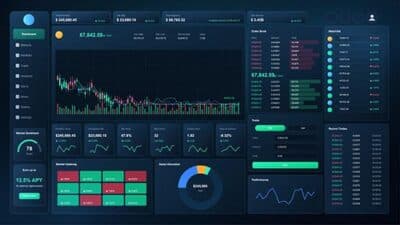 stock market crypto Bitcoin dashboard
