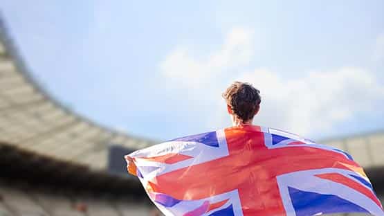 UK London flag sports stadium