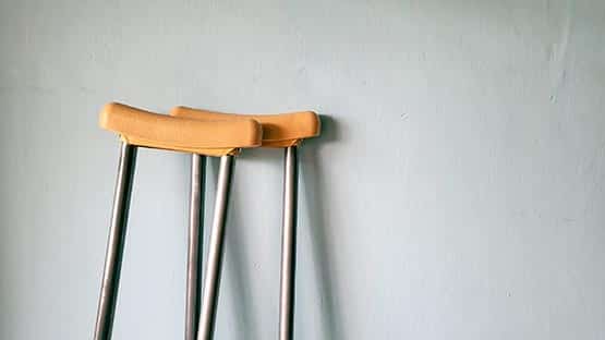 crutches hospital lien claim accident injury