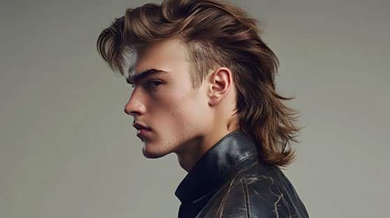 modern mullet man hairstyle