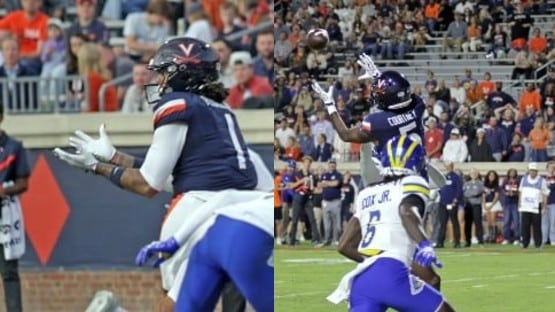uva football rico flores kam courtney